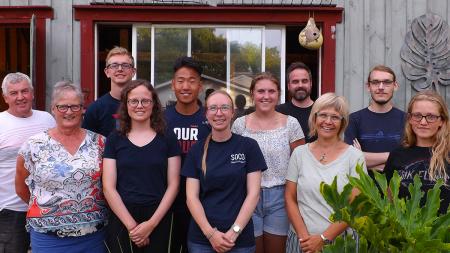 Participants and leaders of the South Coast Beach Project in Port Dover, Ont.