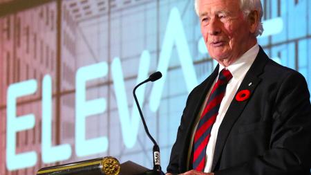 Keynote speaker, the Rt. Hon. David Johnston, Canada’s 28th Governor General speaks at the 20th anniversary celebration of Cardus.