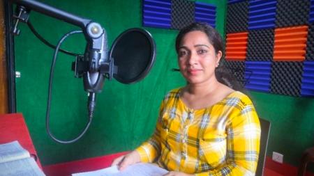 Members of ReFrame’s partner ministry in India record and share messages with online groups. 