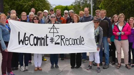 Members of the CRC attended the closing ceremonies of the Truth and Reconciliation Commission in 2015. 