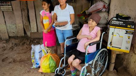 Maria lives with her granddaughter Selena in a small home in the mountains of Nicaragua.