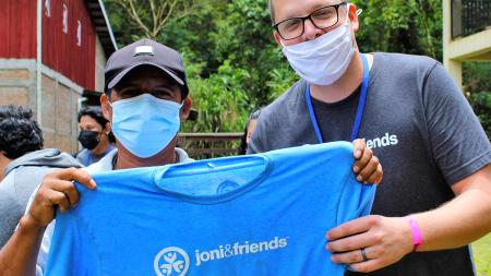 Resonate Global Mission missionary Vinnie Adams with Jorge. Jorge recently chose to follow Christ.