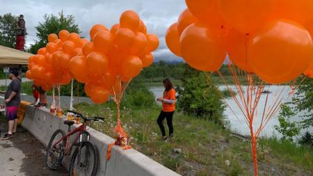 A scene from a walk for reconciliation in B.C. that CRC members participated in during 2022.