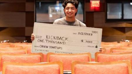 Cameron Lockrey took home the top prize of $1,000 for his “Kickback” app idea.