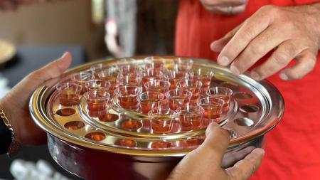 In-season strawberries were used to make strawberry juice for a special communion celebration between churches and Indigenous leaders. 