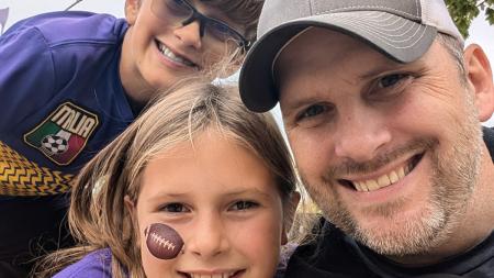 Eric Sowers with his children, Cohen and Eliana