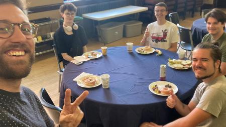 Students attend Theology Breakfast at the University of Wisconsin-Madison campus ministry.