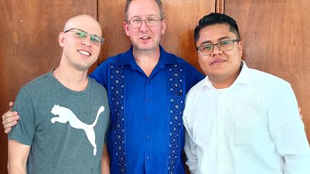 Resonate missionary Dave Gifford (center) and Pastor Hernan Almaraz Ortega (right) with another local pastor (left).