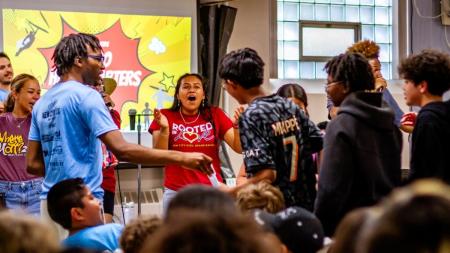 More than 30 children spent several days studying science, creating art, joining in games, playing musical instruments, and hearing about superheroes in the Bible.