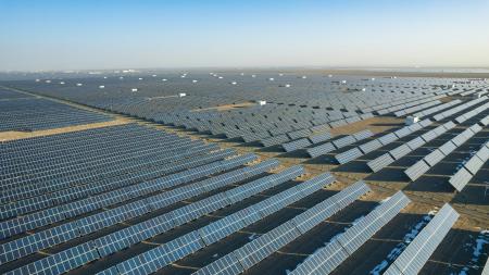 A solar power plant in China