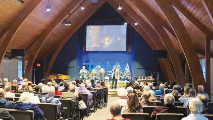 A community Christmas gospel concert at Compass Community Church.