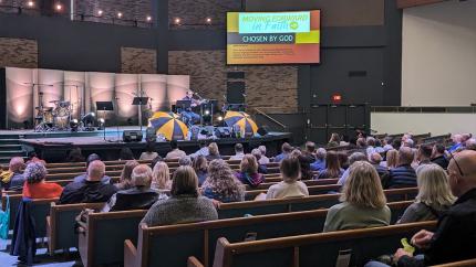 Keynote speaker Caesar Kalinowski leads the plenary session on Friday evening, Nov. 15.