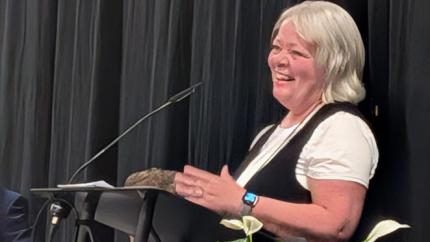 Greta Luimes, co-chair of council of delegates