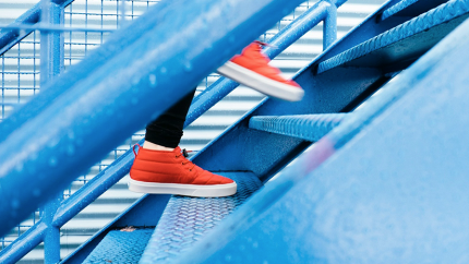 feet on steps