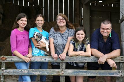 John Moelker and his family