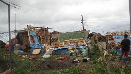 Some of the devastation from Typhoon Haiyan