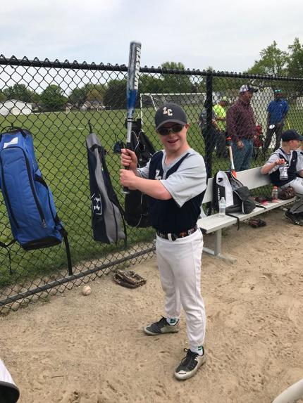 Jack Shrauger shows his batting stance