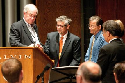 Leaders from the Christian Reformed Church and the Reformed Church in America signed a memorandum of agreement for domestic disaster relief work.