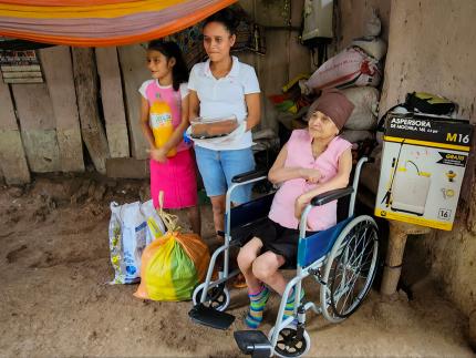 Maria lives with her granddaughter Selena in a small home in the mountains of Nicaragua.