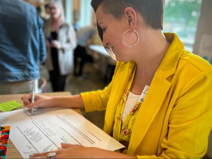 participant in workshop