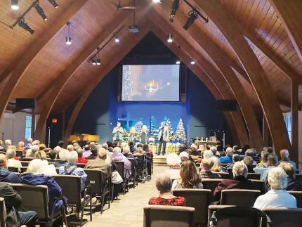 A community Christmas gospel concert at Compass Community Church.