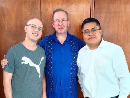 Resonate missionary Dave Gifford (center) and Pastor Hernan Almaraz Ortega (right) with another local pastor (left).