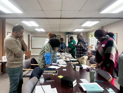 Participants of a grant-funded program at Silver Spring (Md.) CRC learn about preaching.