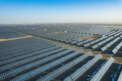 A solar power plant in China