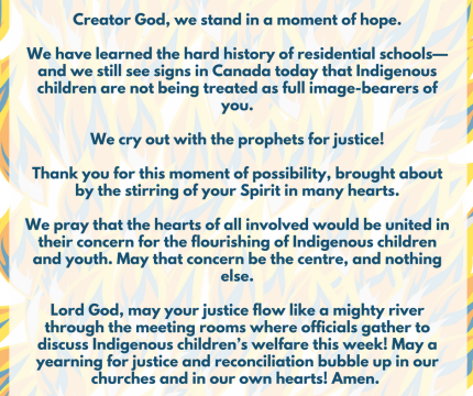 Prayer for Indigenous children