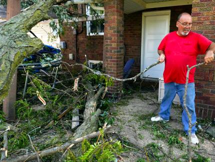 Cleaning up after the storm continues across Iowa.