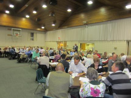 People gathered at Alger Park CRC