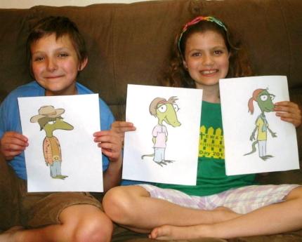 Eldest and Princess show off pictures.