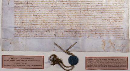 A papal bull of Pope Urban VIII, 1637.