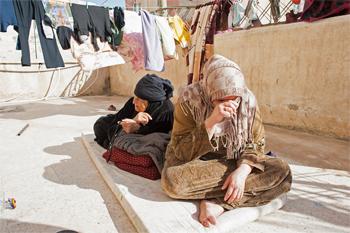 Five Syrian families and their children live in a small, 3-bedroom apartment in Irbid, Jordan.