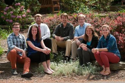 Young adult representatives at Synod 2013 (l-r): Chadd Huizenga, Nicole Scholten, Cedric Parsels, Kyle Schaap, Nicholas Chuba, Nicole Veenkamp, and Laura de Jong.