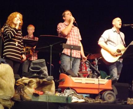 The praise team at the Ancaster Day of Encouragement