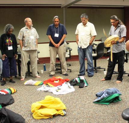 Spence, far right, drums.