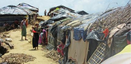 Rohingya refugees in a camp in Bangladesh