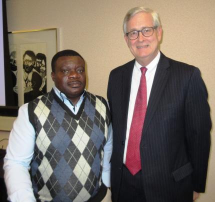 Joel Carpenter (right) and Edlyne Anugwom 