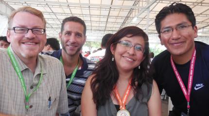 Carina Rojas (center) with some of her ministry colleagues.