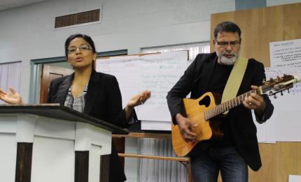 Delmy Duran and Pastor Gerry Muller from Eglesia Evangelica in Sunnyside, WA.