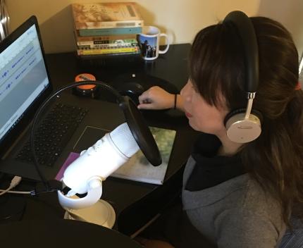 Helen Yang uses BTGMI Chinese resources for encouragement in her radio ministry.