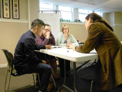 Creston members discuss antiracism issues.