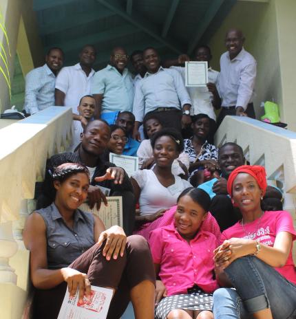 Members of the training on racial reconciliation in the Dominican Republic.
