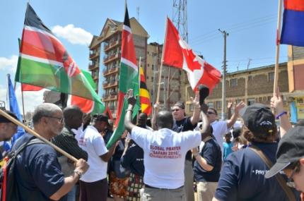 Praying in Kenya