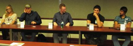 (left to right) Erin Drews, Peter Schuett, Matthew Koster, Daniel Jones, and Austin Young