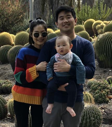Chaplain Albert Kae with his wife, Cici, and son, Nathan