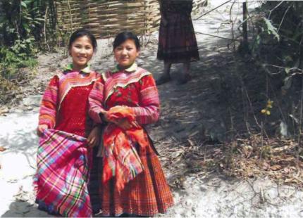Teen girls attending a church groundbreaking