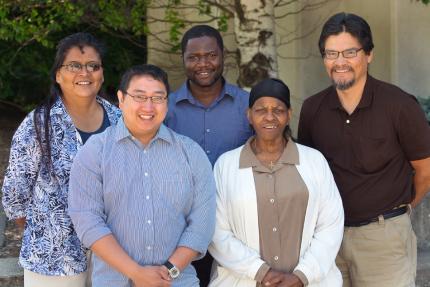 Ethnic advisers (l-r): Janelia Smiley, Lee Khang, John Saa Lendein, Carlinda Peoples, and Caleb Dickson. 