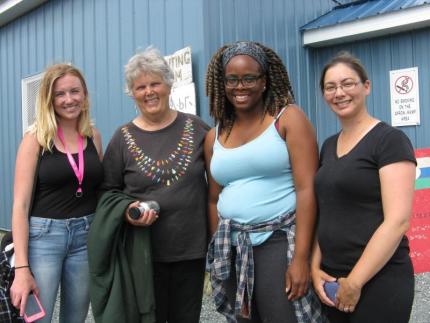In 2016, four members of the CRC participated in a Reconciliation Trip to a First Nations community (l-r): Israel Cooper, Thea DeGroot, Bernadette Arthur, and Shannon Perez.